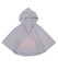 Image of BABY FRENCH TERRY HOODED PONCHO - MINIMAL GREY