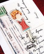 Image of Lili - 'Stamp People' brooch card