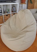 Image of Natural Leather Beanbag