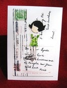 Image of Laura - 'Stamp People' brooch card