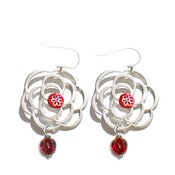 Image of Blossom Earrings - Rhodium