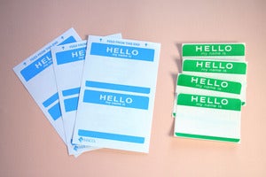 Image of Vintage Hello labels