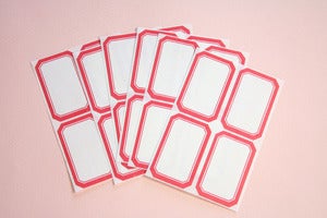 Image of Vintage Dennison red labels
