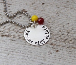 Image of (Football Team) Kansas City Chiefs necklace