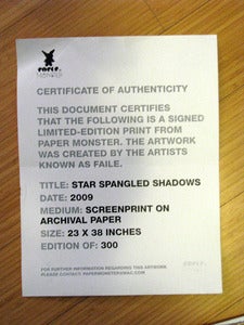 Image of Star Spangled Shadows by Faile