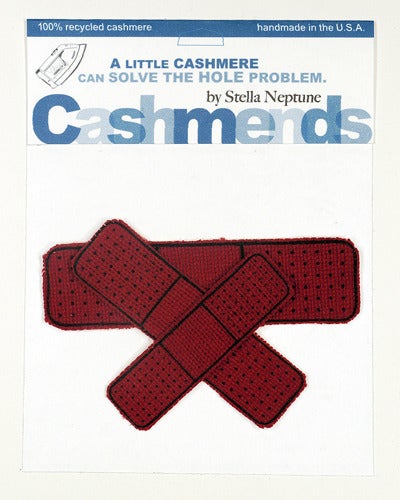 Image of Iron-on Cashmere Band-Aid - Brick Red
