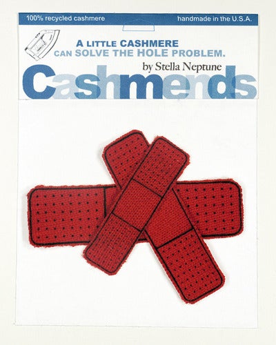 Image of Iron-on Cashmere Band-Aid - Tomato Red
