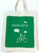Image of green melbourne tote bag