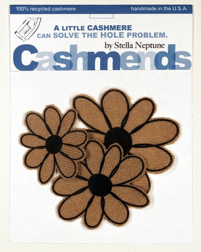 Image of Iron-on Cashmere Flower - Camel
