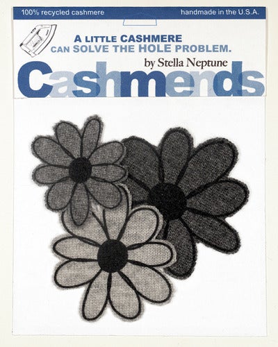 Image of Iron-on Cashmere Flower - Triple Grey