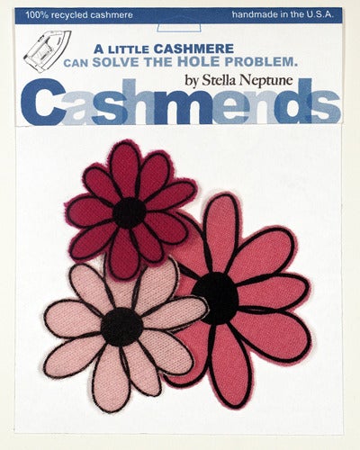 Image of Iron-on Cashmere Flower - Triple Pink