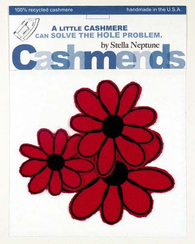 Image of Iron-on Cashmere Flower - Lipstick Red