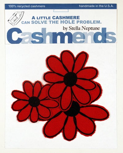 Image of Iron-on Cashmere Flower - Tomato Red