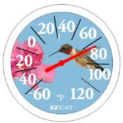 Image of 13.25" Dial Thermometer with Hummingbird
