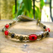 Image of Bamboo Coral Hemp Anklet/Bracelet