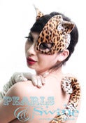 Image of "Love Cats" Half Mask Fascinator Rockabilly Burlesque Hair Accessory Masked Ball