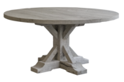 Image of Round oak dining table