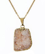 Image of Druzy Pendant Necklace