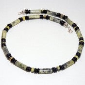 Image of  Mens Handmade Beaded Yellow Turquoise Necklace 