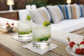 Image of SUZANNE CUMMINGS featuring MYdrap Cocktail Napkins (White/Sand)
