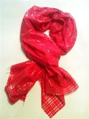Image of The New "IT GIRL" Long Scarf (Hot Pink & Clear Plaid)
