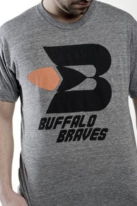 Image of BUFFALO BRAVES - Grey Track Shirt