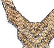 Image of Large Striped Chevron Mesh Neckplate