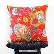 Image of KANTHA Cotton Cushion Cover 50 x 50 cm, 20 inch