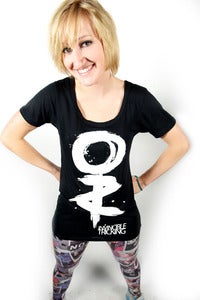 Image of White Logo Black Top