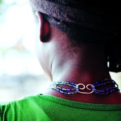 Image of Deep Sea Blue Fiesta Beads and Chula Clip