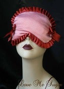 Image of 'Micheline' sailor inspired sleep mask in satin stripes