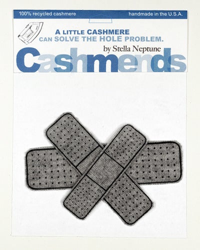 Image of Iron-on Cashmere Band-Aid - Medium Grey