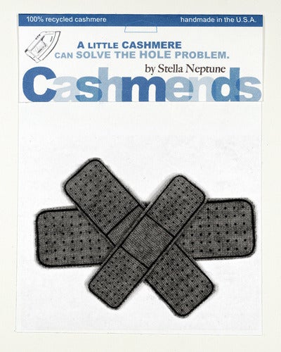 Image of Iron-on Cashmere Band-Aid - Dark Grey