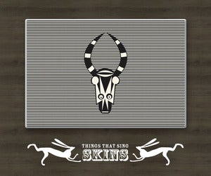 Image of Laptop Skins - African Ox-head Mask (black/ivory)