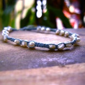 Image of Caribbean Blue Delicate Pearl Anklet/Bracelet