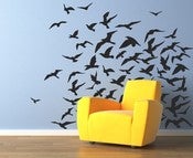 Image of Heading South Flock of Birds Vinyl Wall Sticker Decal Art 