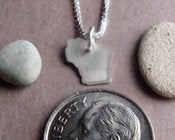 Image of Tiny Wisconsin State Necklace