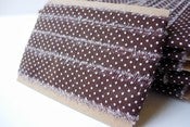 Image of Brown with White Polka Dots Fabric Ribbon