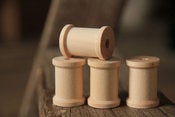 Image of Natural Wooden Spools 1 3/16 x 7/8