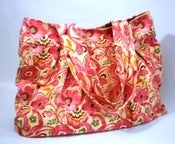 Image of Peachy Floral Large Pleated Bag