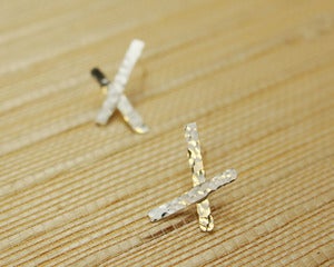 Image of funky 'x marks the spot' earrings