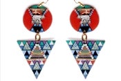 Image of POLAR BEAR EARRINGS(Kaleidoscope collection)