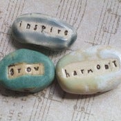 Image of word beads: GROW INSPIRE HARMONY