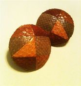 Image of Vintage Based Queen AUTHENTIC Snakeskin Hipster Earrings