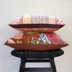 Image of Anokhi Cotton Hand Block Printed Cushion Cover 45 x 45 cm, 18 inch