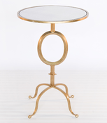 Image of "O" Occasional Gold Leaf Table