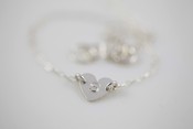 Image of Tiny Initialed Heart Bracelet