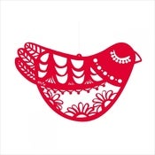 Image of ♥ BIG MAGENTA BIRD MOBILE