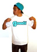 Image of Groundid Logo Tee White/Tiffany Color