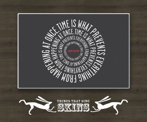Image of Laptop Skins - Einstein Time (black, grey, turquoise, red)